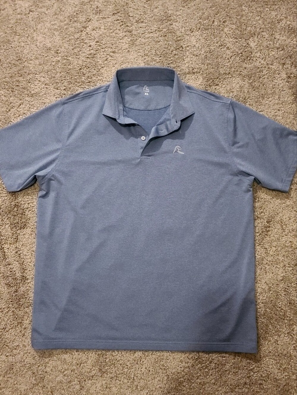 Men's XL, Rhoback Blue Polo Shirt - Classic Polo Short Sleeve